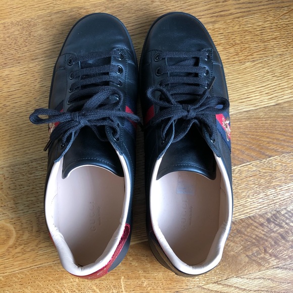 Women’s black Gucci Ace sneaker. Size 38.5. - Picture 9 of 15